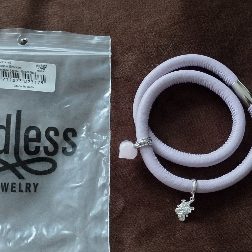 Endless JLo Jewelry Lavender Leather Bracelet with Charms